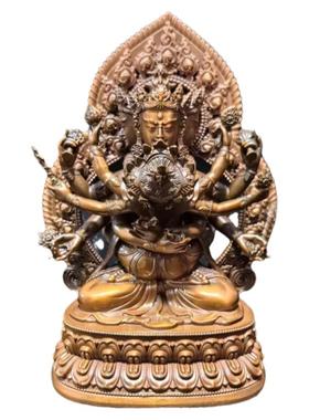 密集金刚/密聚金刚/桑堆/桑顿多杰/12cm紫铜佛像藏传摆件/大威德