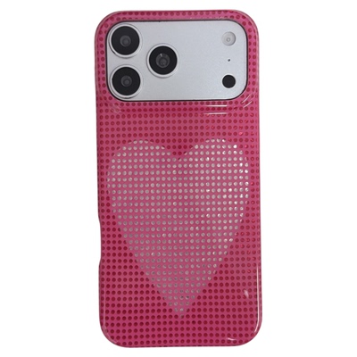 北比 韩系ins闪钻波点玫粉爱心适用苹果18promax手机壳iphone16pro新款15女17promax挂绳15pro全包防摔手机套