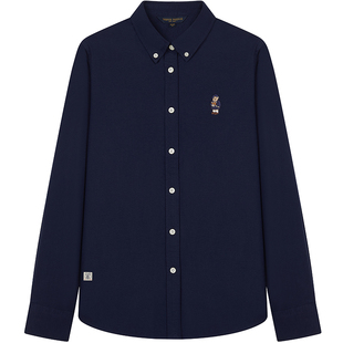 TeenieWeenie小熊女装衬衫2025年秋新款日常通勤宽松舒适长袖上衣