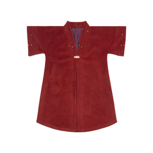 谜阿凰【辰砂】明制酒红披风秋冬羊毛外套日常国风复古新年氛围感