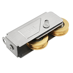 2001不锈钢门窗滑轮移窗钢轴凹槽轮子老式铝合金推拉窗户轨道滚轮