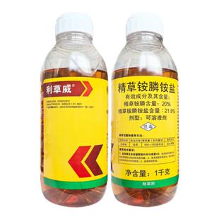 利草威21.9%精草铵膦铵盐牛筋草 小飞蓬金草欢同款除草剂利尔农药