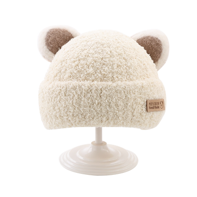 冬季男女婴儿毛绒帽护耳保暖