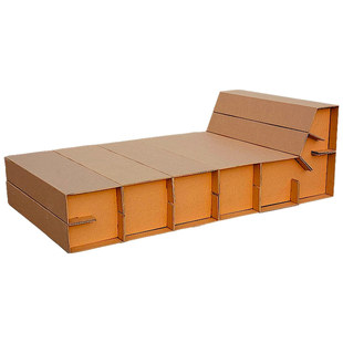 纸箱纸板床纸床公寓出租房纸家具应急双单人床组装简约快捷