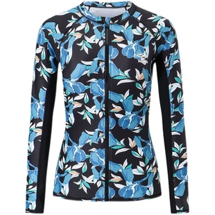 AXESEA丨Tides潜水服女分体长袖冲浪泳衣防晒保守海潮水母上衣