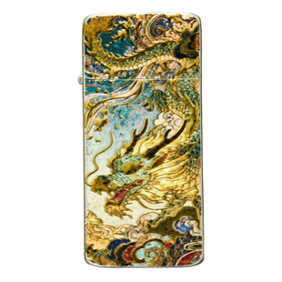 青龙白虎佐罗新品浮雕立体3D超薄真银拉丝煤油打火机卡片式AB面