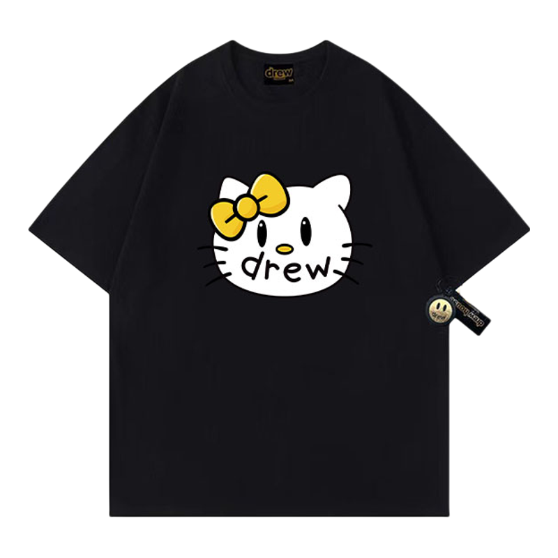 drew笑脸联名Kitty凯蒂猫纯棉T恤