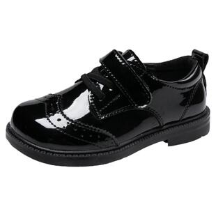 男童皮鞋真皮2025春秋黑色英伦风学生中大童软底女童演出儿童单鞋