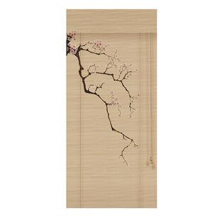 中式竹帘卷帘定制茶室阳台客厅遮光遮阳窗帘背景屏风门帘遮挡帘子