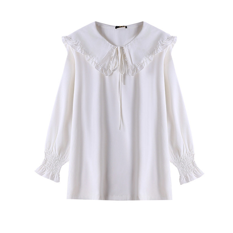 特大码长袖秋季衬衣韩版女变形侧