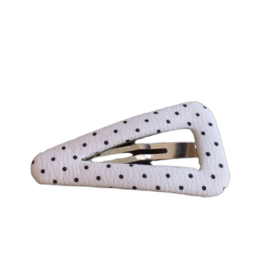 镂空三角形布艺波点bb边夹