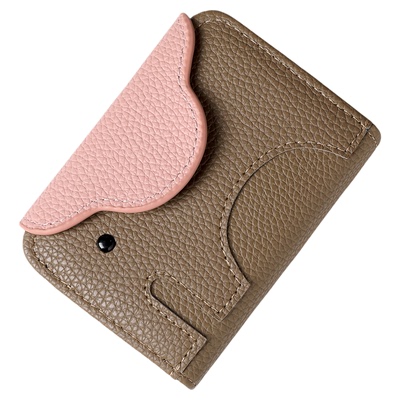 2026新款复古荔枝纹小象卡包多卡位证件收纳包轻薄大容量精致卡夹