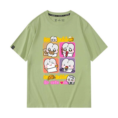 休闲宽松纯棉情侣短袖