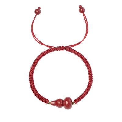 朱砂葫芦手绳链男女手工编织