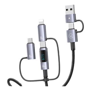 优胜仕60W二拖三数显数据线适用苹果15promax快充iPhone17充电线器多功能多合一安卓小米华为多头pd二拖三转