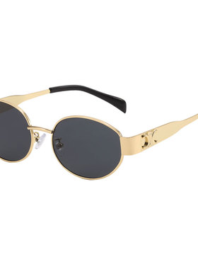 椭圆形时尚男女凯旋门墨镜女新款