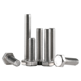 TONG东明304不锈钢外六角螺栓DIN933标准全牙螺丝钉螺杆大全M3-16