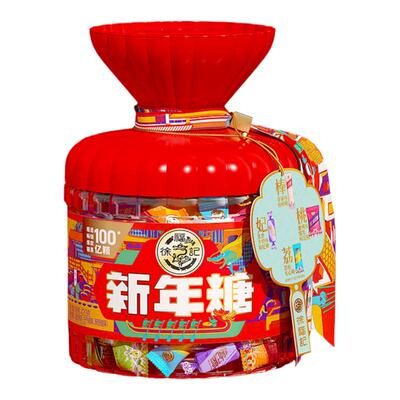 徐福记新年糖420g桶装过年糖果