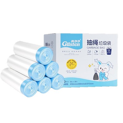 免撕抽绳垃圾袋加厚大号塑料袋