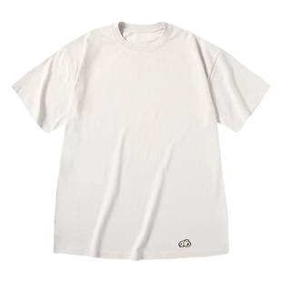 PSO Brand男装女装毛巾底绣章LOGO基础短袖T恤宽松夏日情侣体恤衫