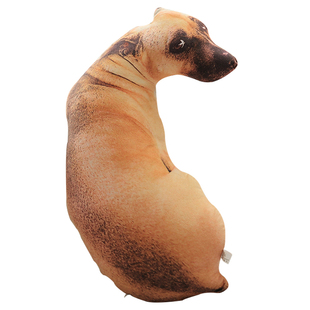 创意仿真狗狗抱枕毛绒玩具哈士奇玩偶狼狗床上睡觉靠垫枕头3d拆洗