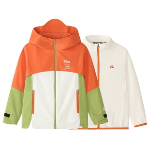 FILA | BBC EARTH联名系列斐乐儿童童装2024秋季女小童外套两件套