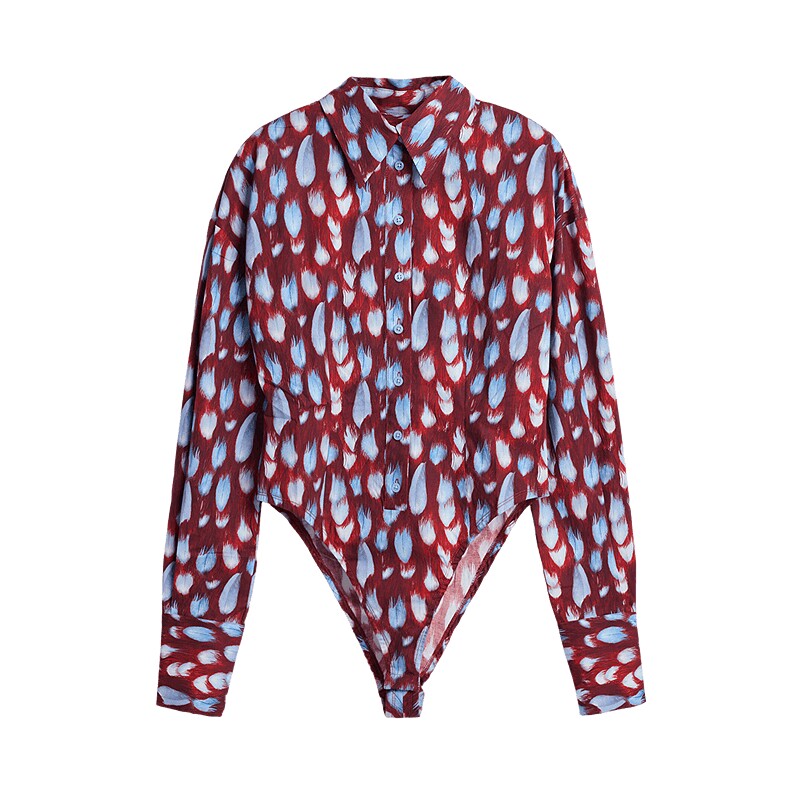 Desigual【Egonlab联名】女式印花连体防滑上衣衬衫