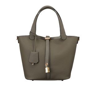 意尔康包包女新款牛皮通勤菜篮子包时尚质感手拎包女包38好礼