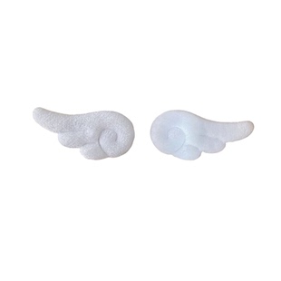 YoRoooi 韩系ins毛绒立体翅膀植绒发夹装饰侧边夹天使一字夹发饰