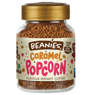 贝尼诗Beanies焦糖爆米花味冻干速溶咖啡粉400次咖啡提神无糖拿铁