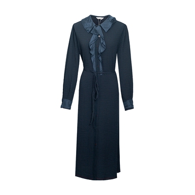 D-HARRY/迪哈利藏青色长袖连衣裙