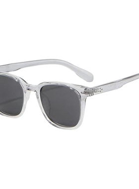 韩版时尚高级黑色方形木纹太阳镜