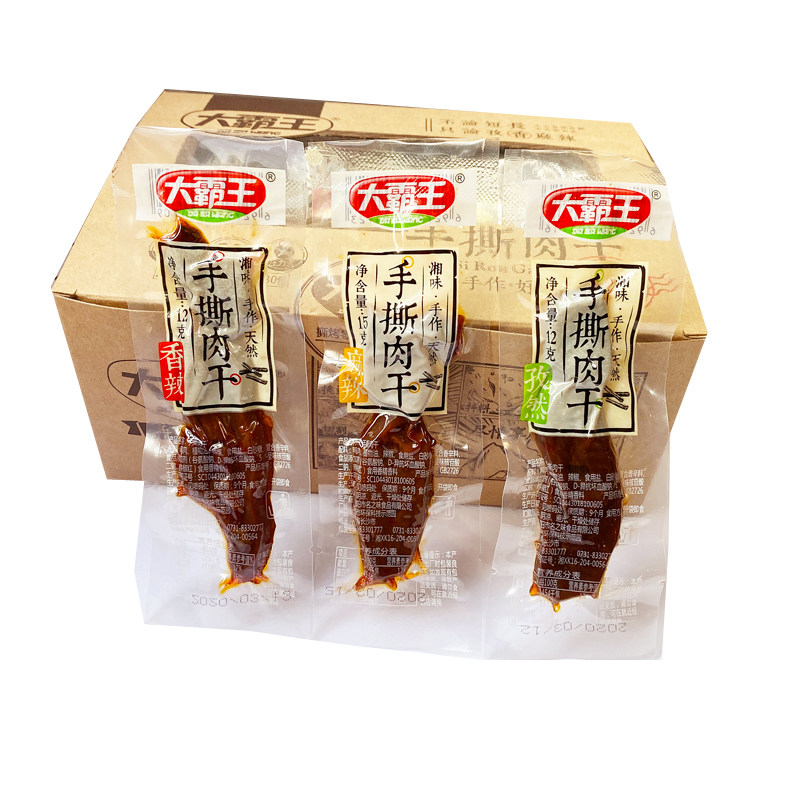 大霸王手撕肉干香辣孜然小包30包