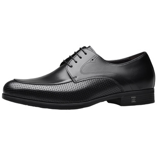 jbenato宾度男鞋夏季男士商务正装皮鞋男真皮镂空透气舒适德比鞋