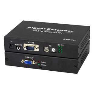 鹏迪 vga光端机 工业级光纤延长器 高清VGA音频视频光端机 转光纤传输带1路独立音频延长器收发器 FC光口 1对