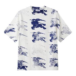 【甄品精选】BURBERRY博柏利 男女同款宽松版圆领短袖T恤 8082128