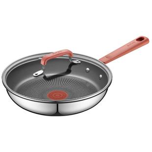 苏泊尔有钛平底锅不粘锅煎锅不锈钢家用牛排煎锅火红点聚油煎炒锅