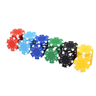 御圣德州扑克筹码百家乐麻将筹码币100-500片无面值筹码币铝箱装