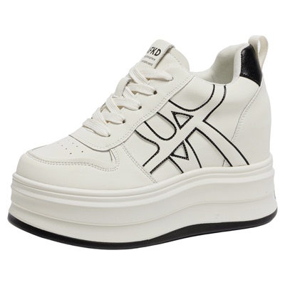 超轻不累脚隐形增高10cm小白鞋