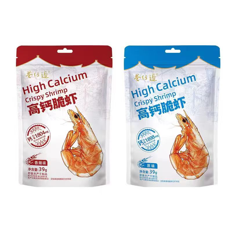 巷仔边高钙脆虾低温脱水虾壳可食高蛋白配料干净儿童健康营养追剧