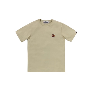 BAPE童装26年春夏卡通小猴BABY MILO猿人刺绣标短袖T恤X01106Q