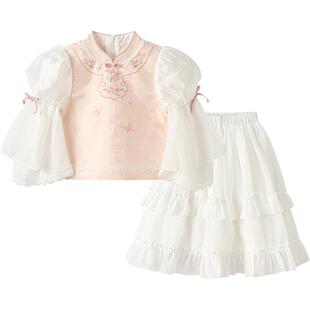 【balaOne】巴拉巴拉童装儿童套装两件套女童2026新款春装新中式