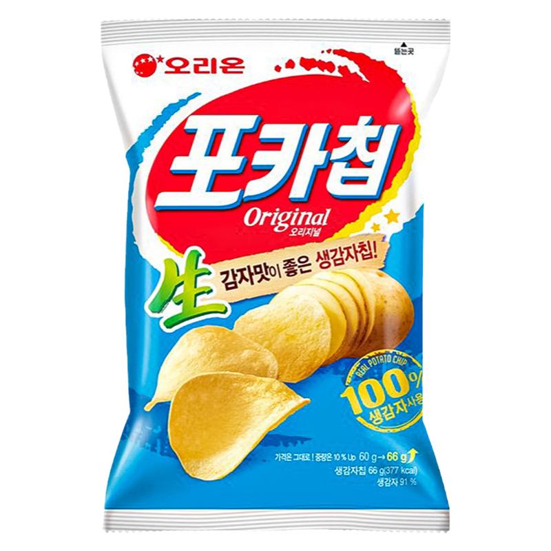 韩国进口好丽友生薯片60g/袋 原味洋葱味土豆片膨化食品休闲零食