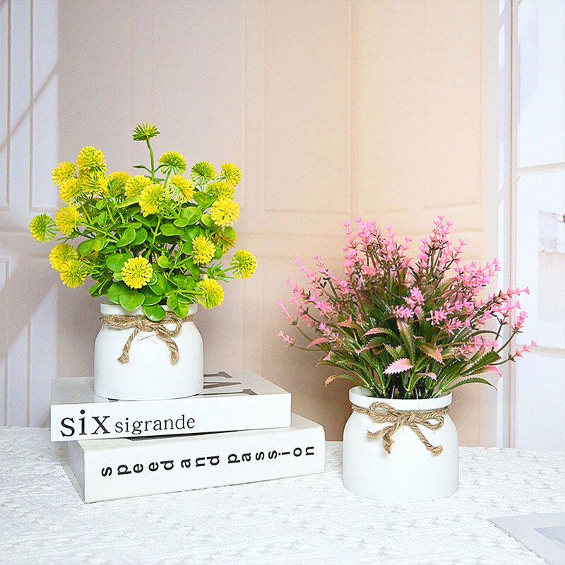 仿真假花绿植盆栽塑料花北欧家居教室桌面清新房间摆设品