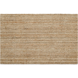 手工打结无胶黄麻地毯天然环保原麻色简约中古风客厅亚麻地毯定制