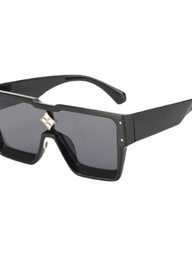 大框连体太阳镜王鹤棣同款眼镜