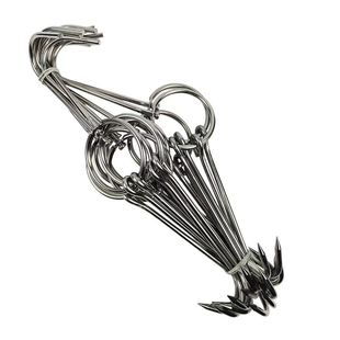 不锈钢烤鸭钩子烤鸭挂钩双钩烤鸭炉专用挂钩烧鹅勾烧腊环吊钩尾针