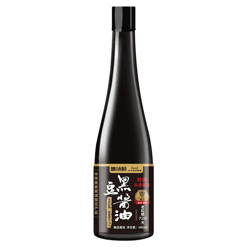 鲁味顺0添加黑豆特级老酱油500ml