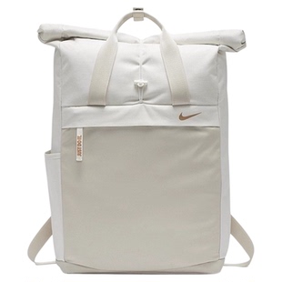 耐克NIKE休闲运动豆沙电脑初高中双肩背包学生书包男女BA5529-030