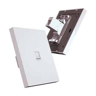 灰色六类千兆网络面板电脑电话插座直通水晶头直插网线面板6类网